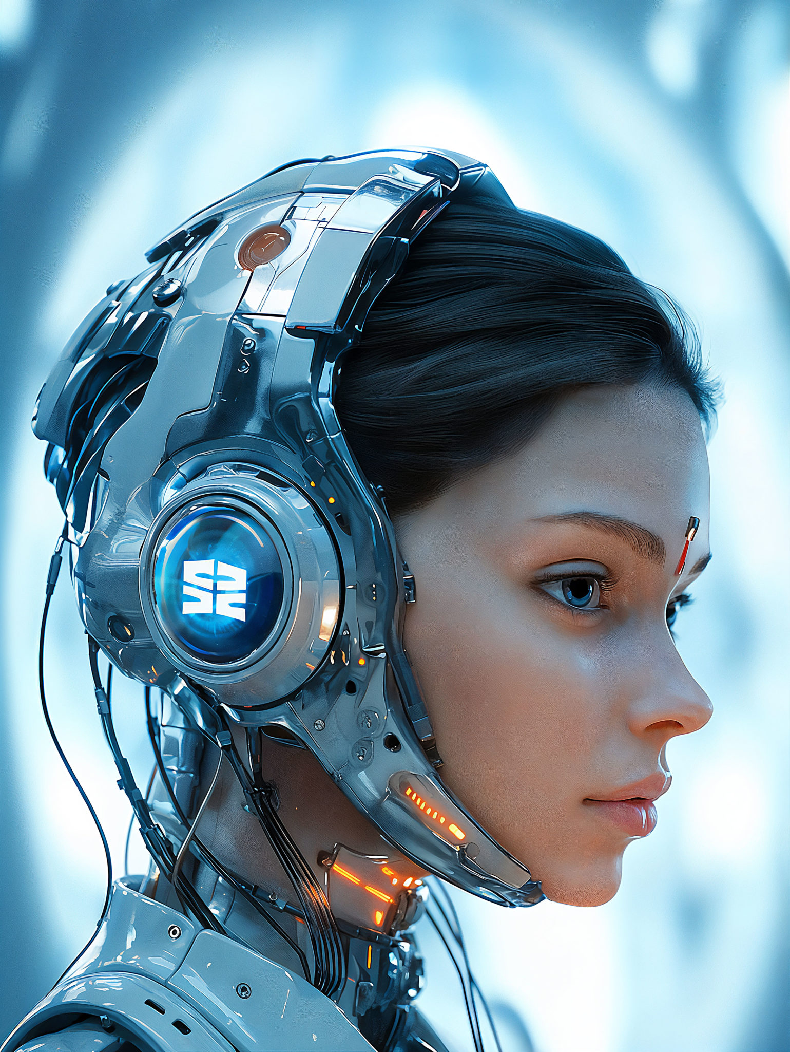Image d'une femme futuristique généré par intelligence artificielle